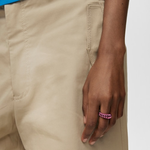 Fuchsia silver Virtual Garden Ring