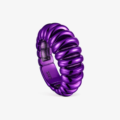 Anillo de plata en color lila Virtual Garden