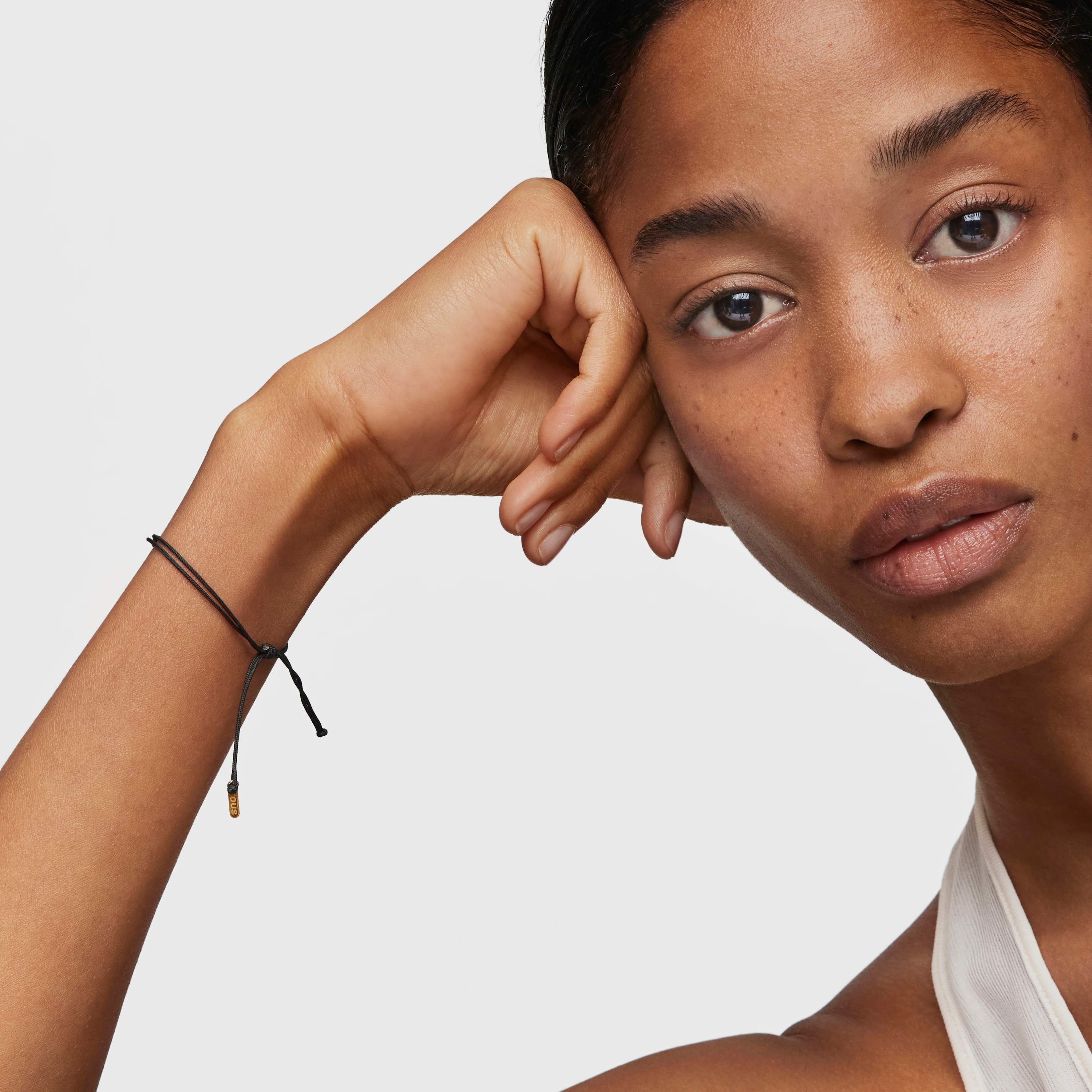 nylon and 18K solid gold bear Bracelet Bold Bear