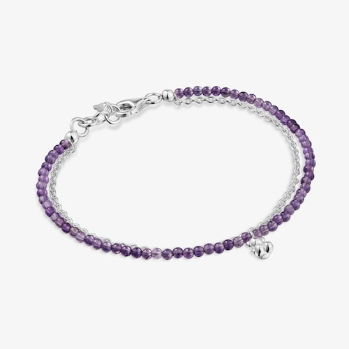 Armband Bold Bear aus Silber mit Amethyst