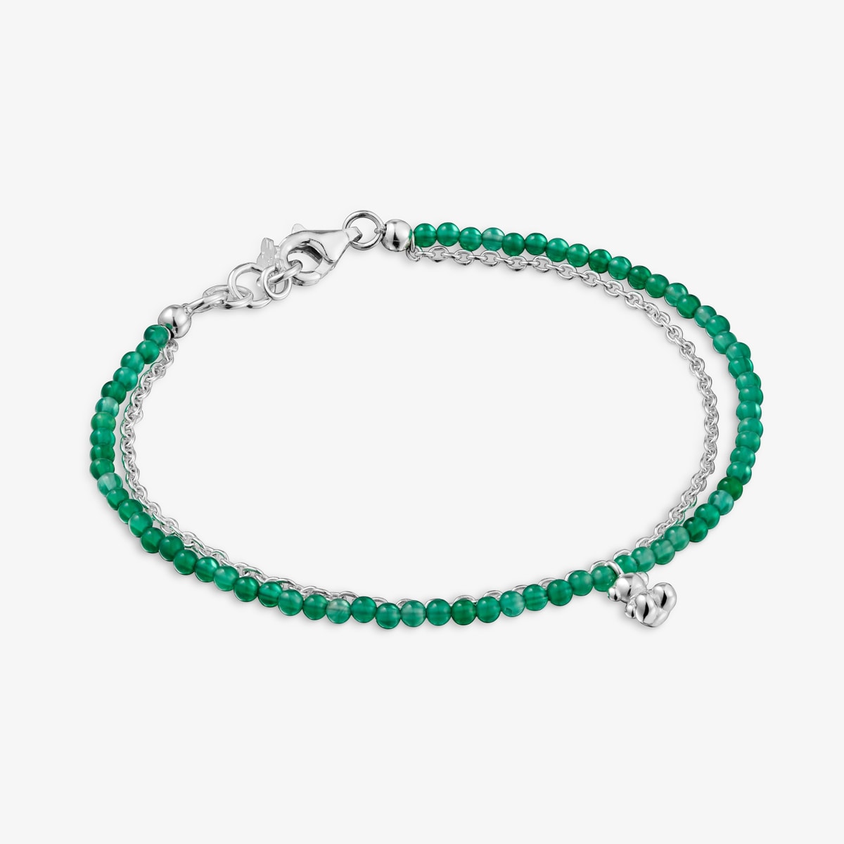 Tous - Pulsera De Plata Y Calcedonia Verde Tratada Bold Bear - Verde