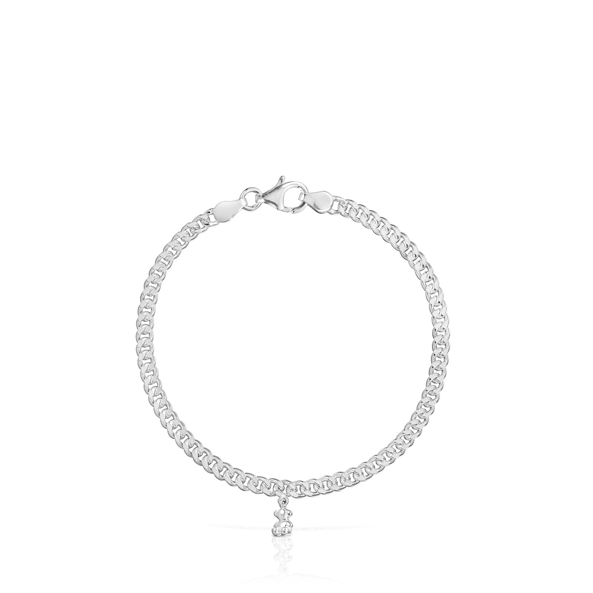 Silver curb chain Bracelet Bold Bear