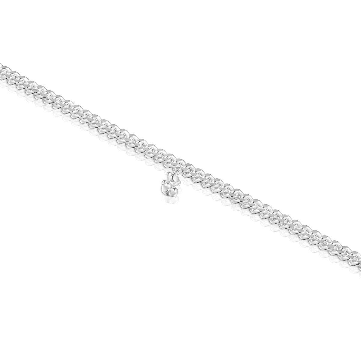 Silver curb chain Bracelet Bold Bear
