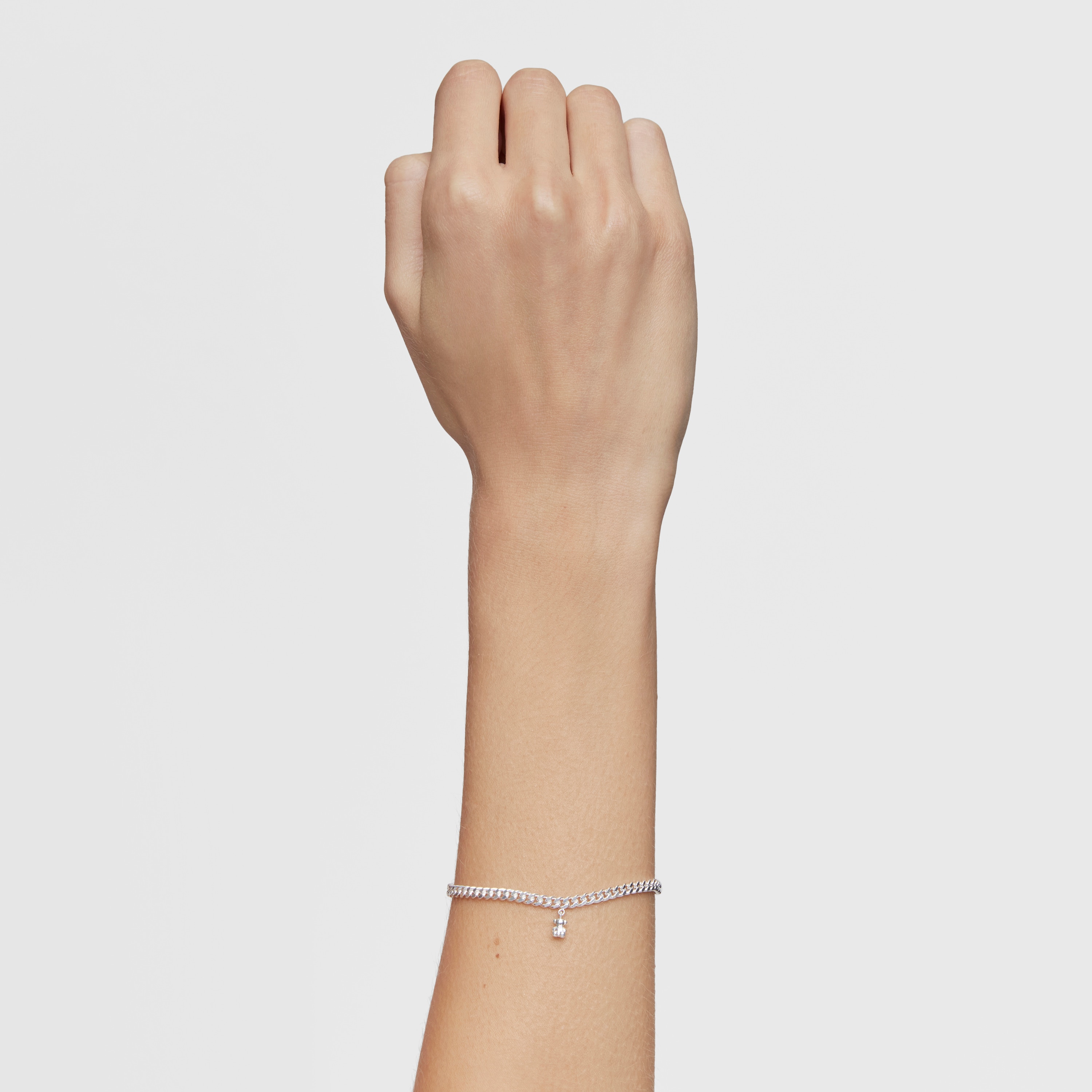 Silver curb chain Bracelet Bold Bear