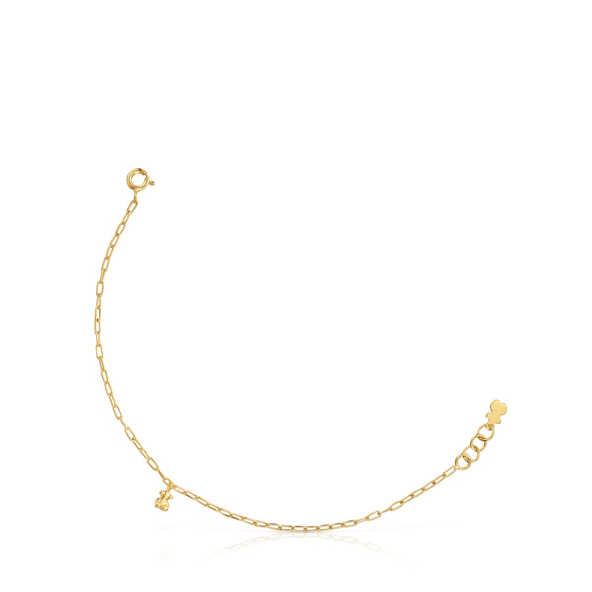 Chain Bracelet with 18 kt gold plating over silver and oval rings Bold Bear image number 0