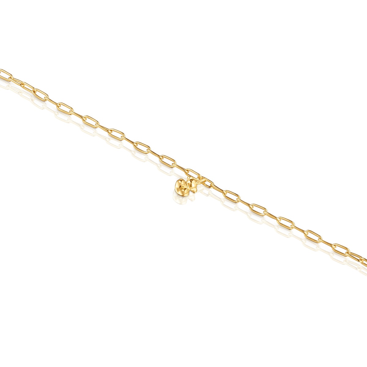 Chain Bracelet with 18 kt gold plating over silver and oval rings Bold Bear image number 2