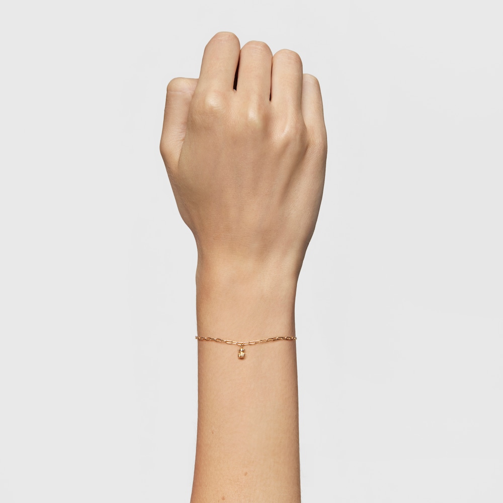 Retiazkov&yacute; N&aacute;ramok s&nbsp;18&nbsp;kt pozl&aacute;ten&iacute;m na striebre a&nbsp;ov&aacute;lnymi kr&uacute;žkami Bold Bear