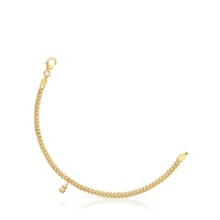Curb chain Bracelet with 18kt gold plating over silver Bold Bear