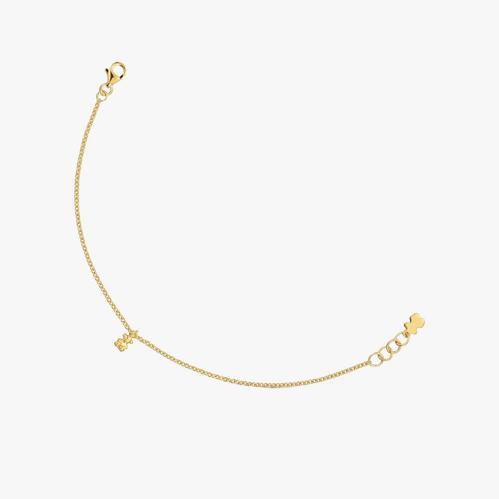 Retiazkov&yacute; N&aacute;ramok s&nbsp;18&nbsp;kt pozl&aacute;ten&iacute;m na striebre a&nbsp;kr&uacute;žkami Bold Bear