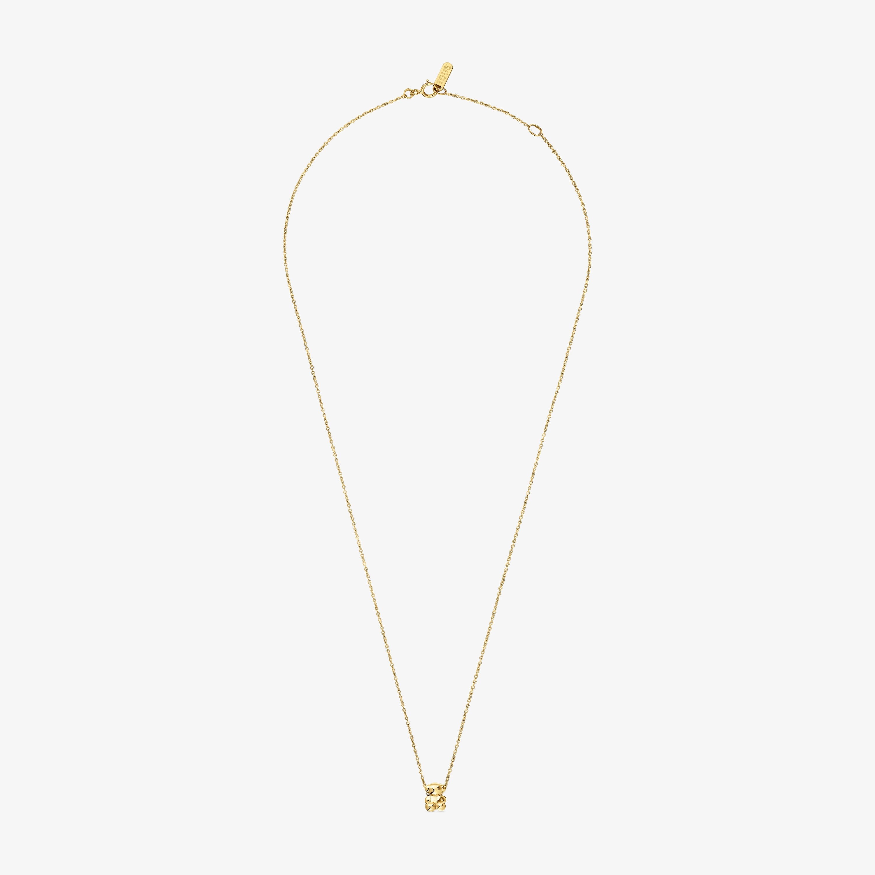 18K solid gold and bear charm Necklace Bold Bear