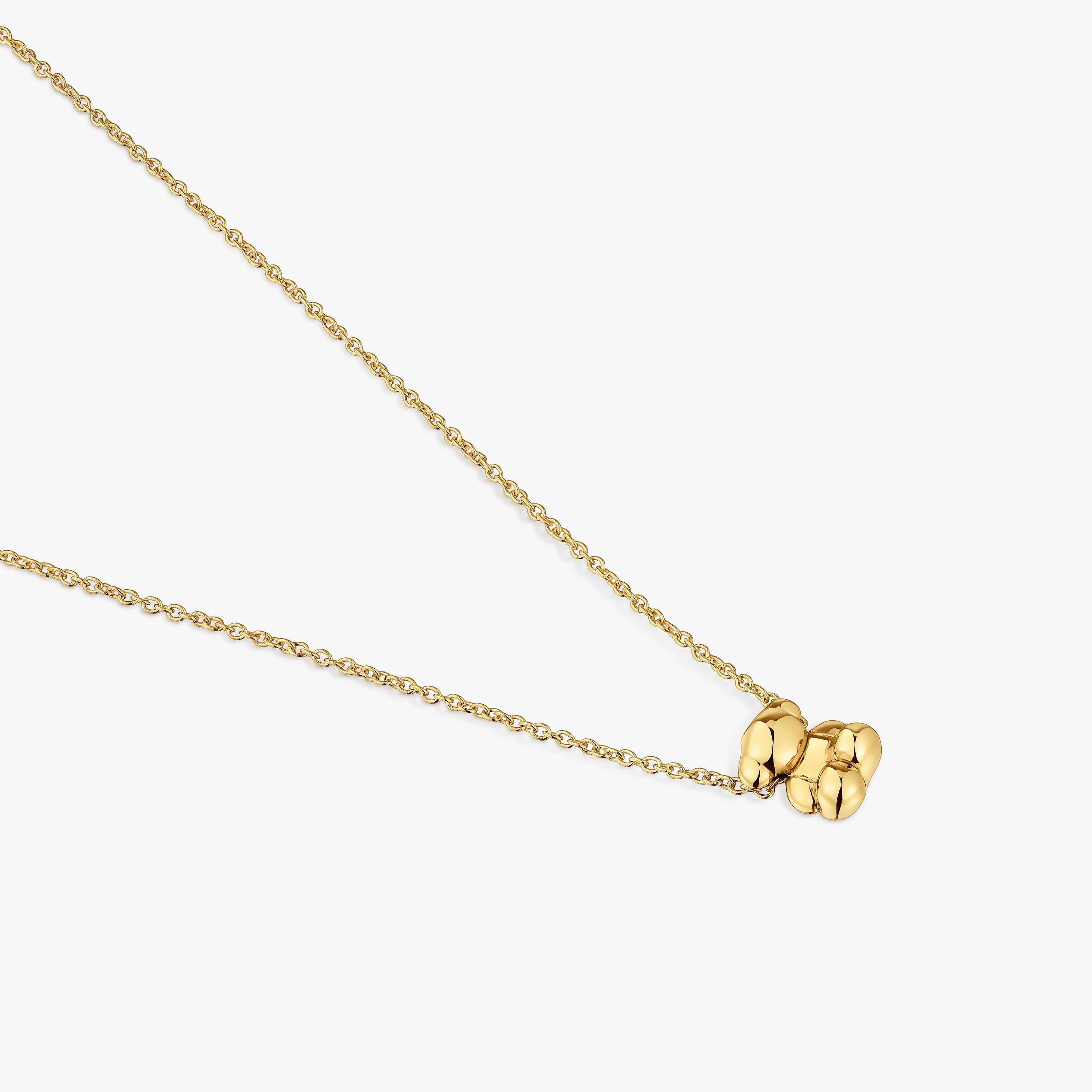 18K solid gold and bear charm Necklace Bold Bear