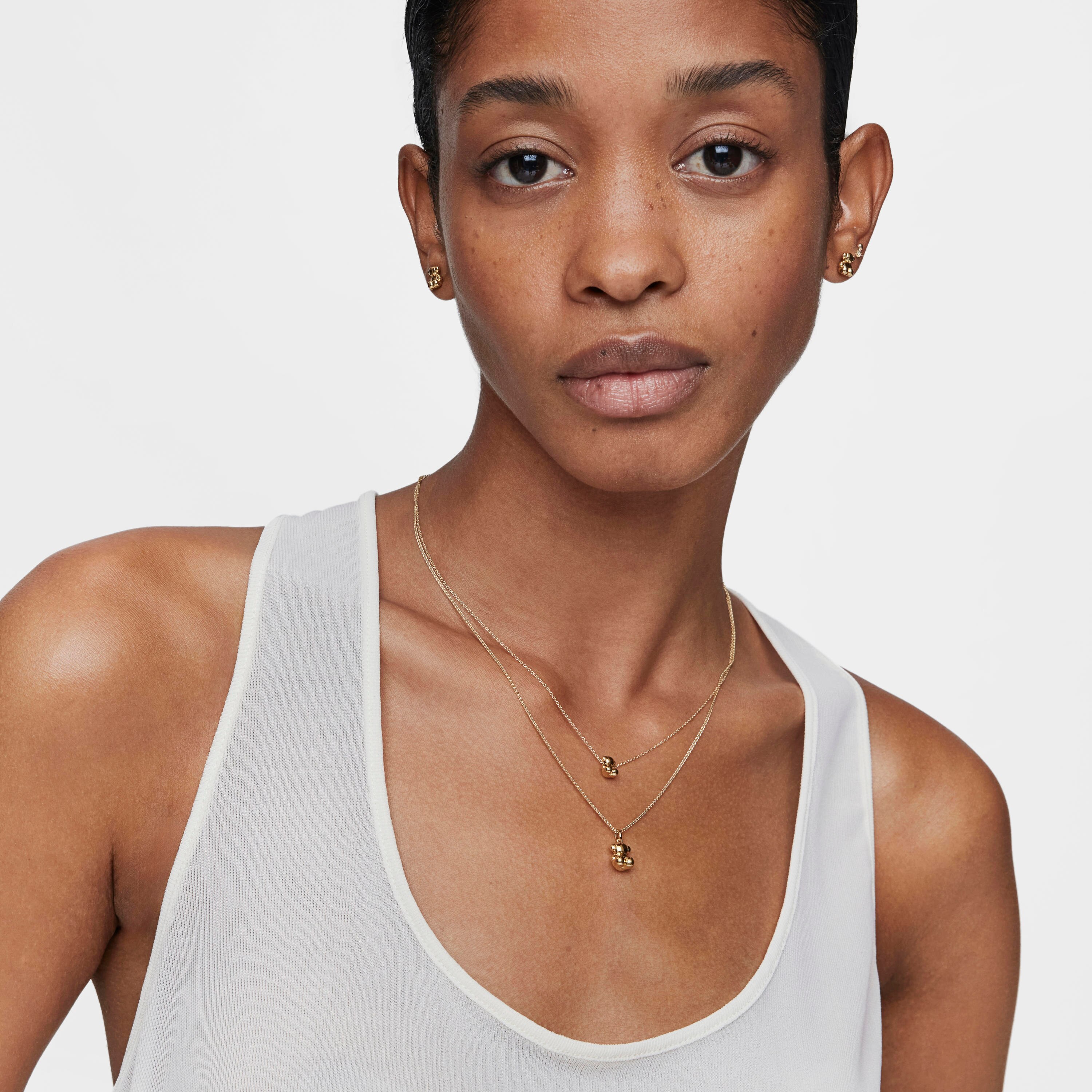 18K solid gold and bear charm Necklace Bold Bear