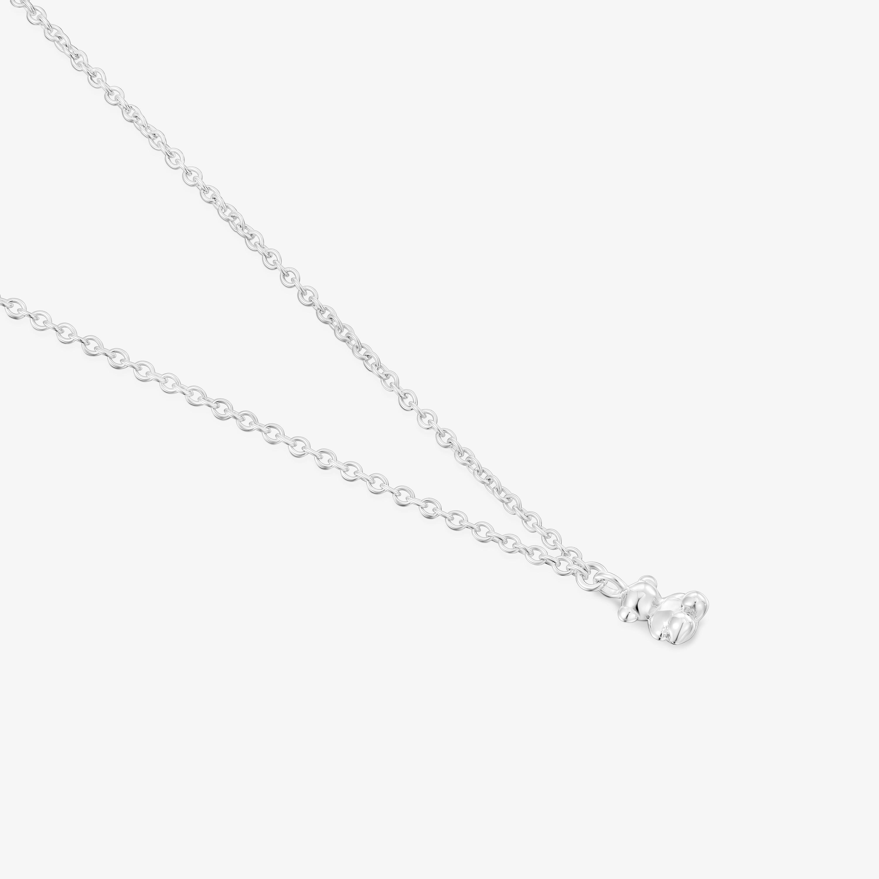 Silver Bold Bear Necklace