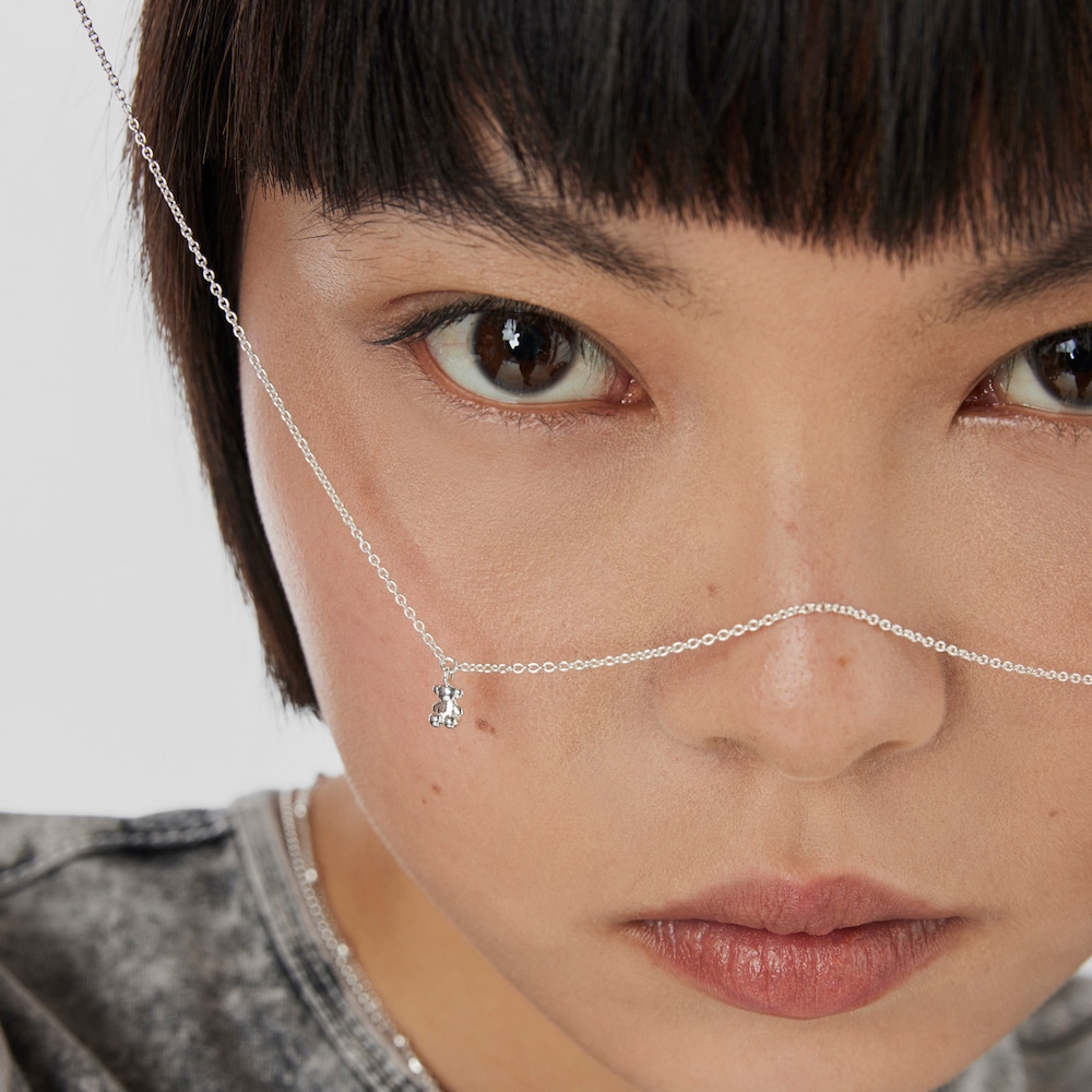 Collar de plata Bold Bear