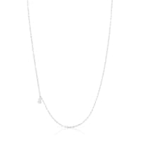 Collar de plata con anillas ovales Bold Bear