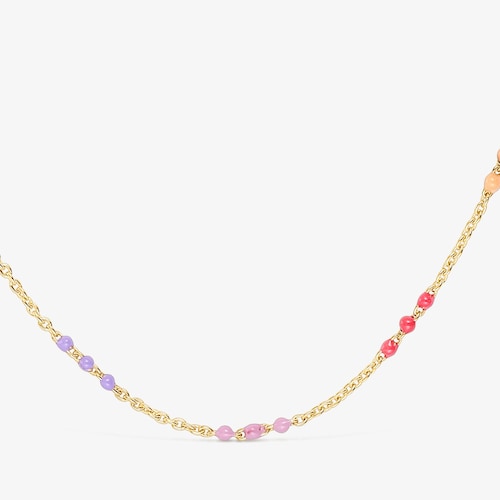 Silver vermeil Bold Bear Necklace with enamel