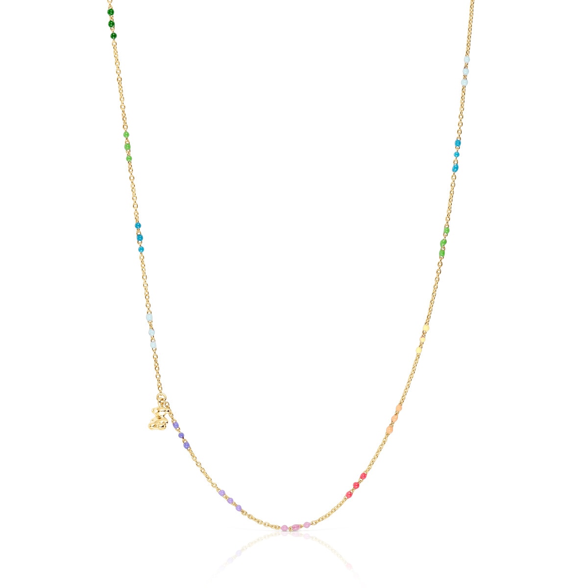 Silver vermeil Bold Bear Necklace with enamel