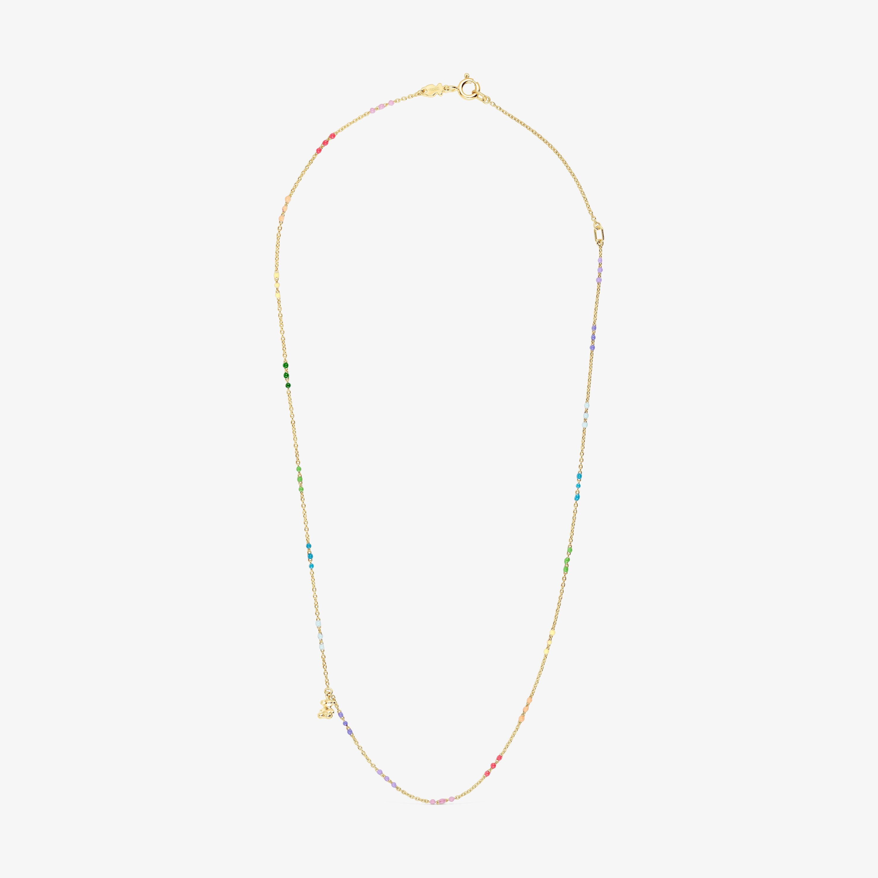 Silver vermeil Bold Bear Necklace with enamel