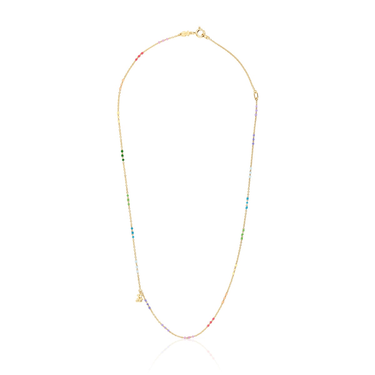 Silver vermeil Bold Bear Necklace with enamel