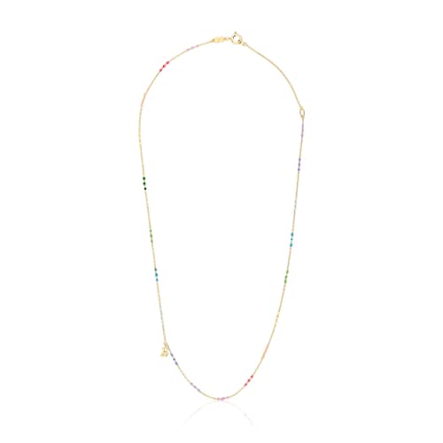 Silver vermeil Bold Bear Necklace with enamel