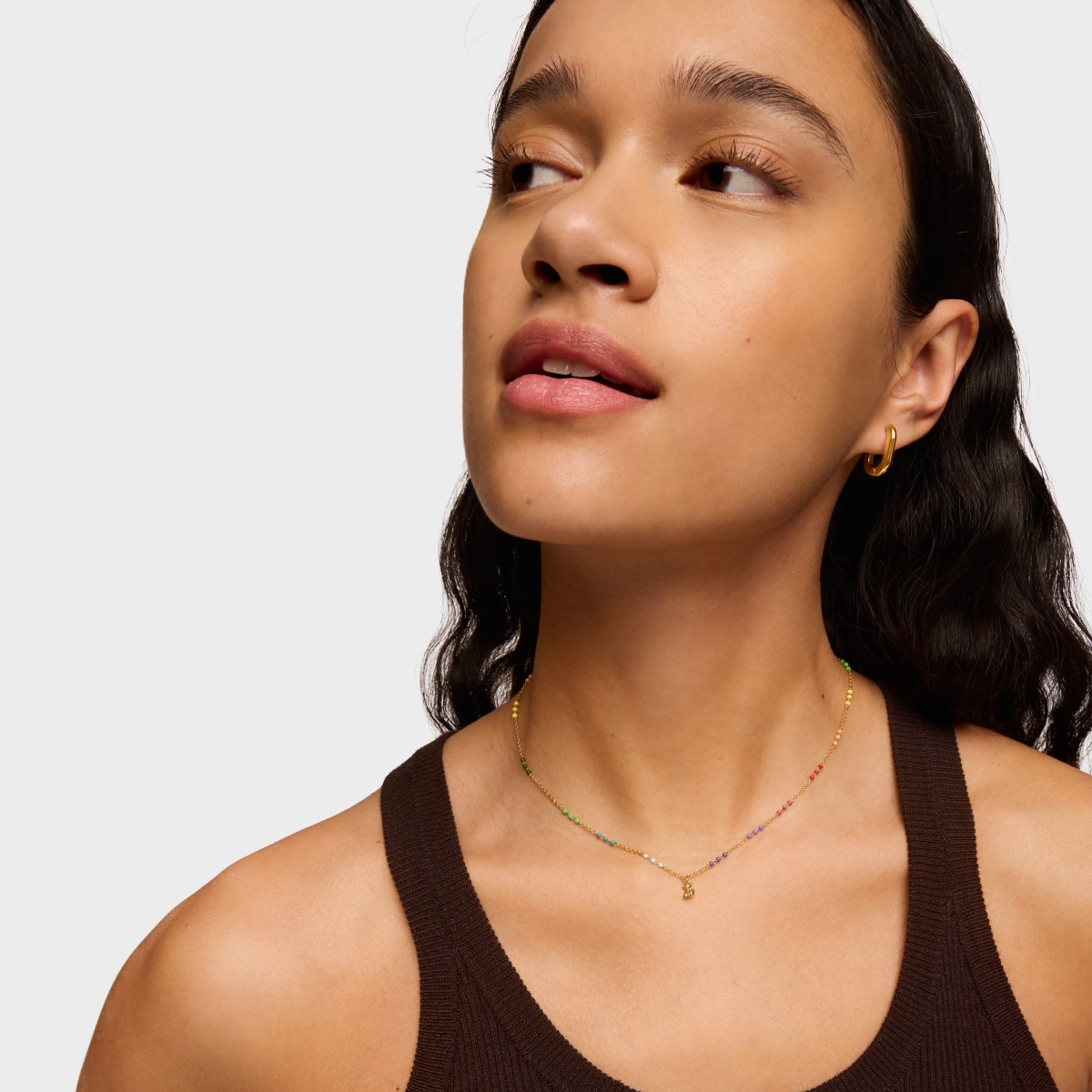 Silver vermeil Bold Bear Necklace with enamel