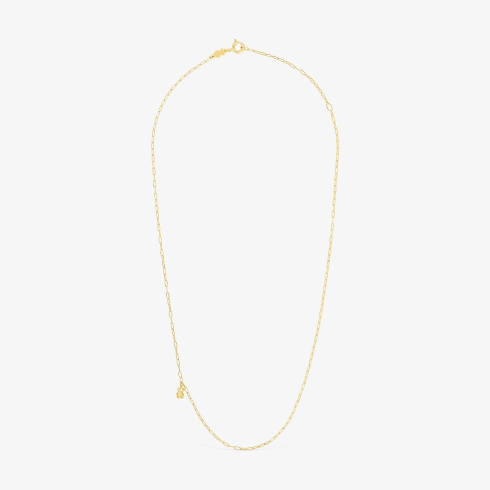 Naszyjnik Bold Bear ze srebra vermeil z owalnymi pierścionkami