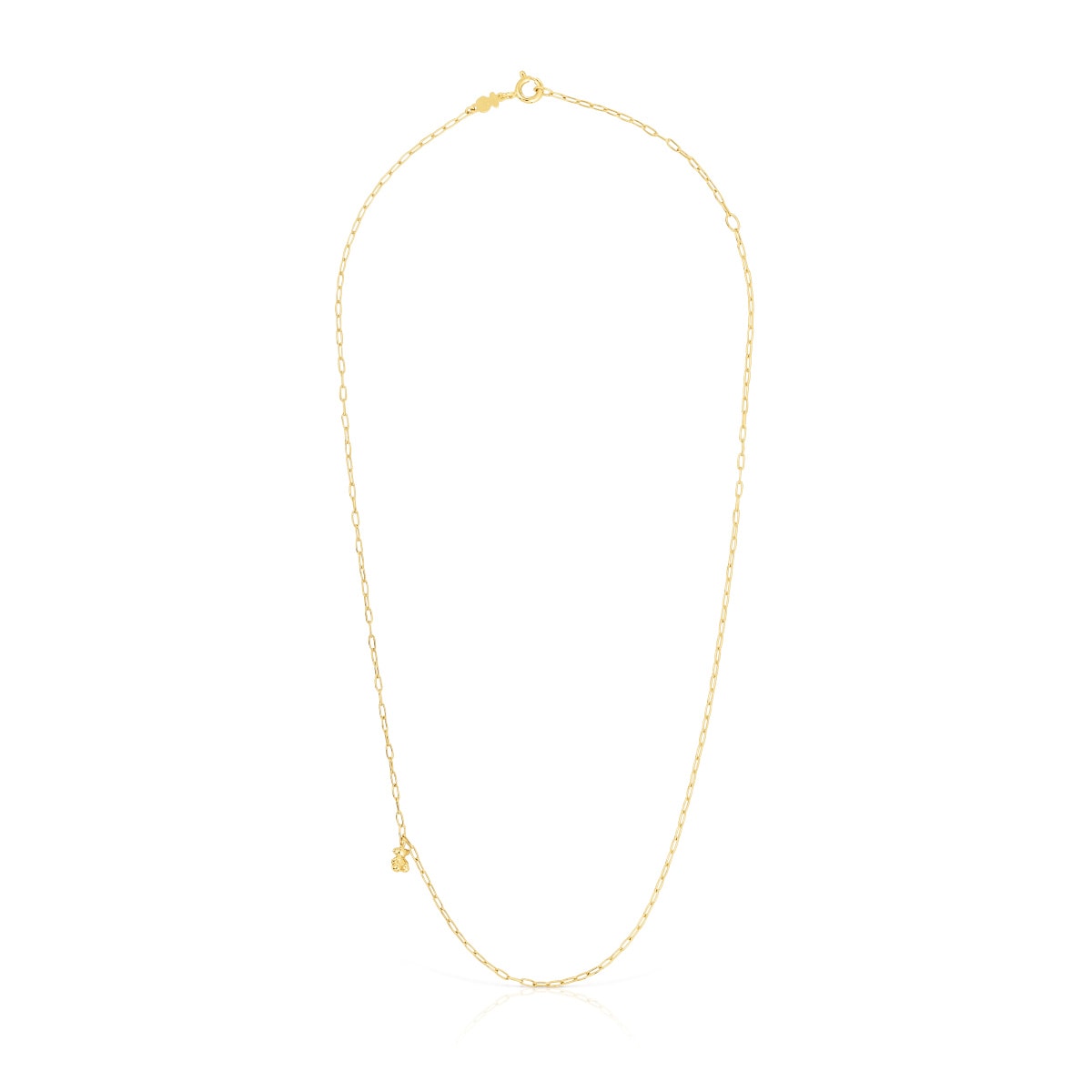 Silver vermeil Bold Bear Necklace with oval rings
