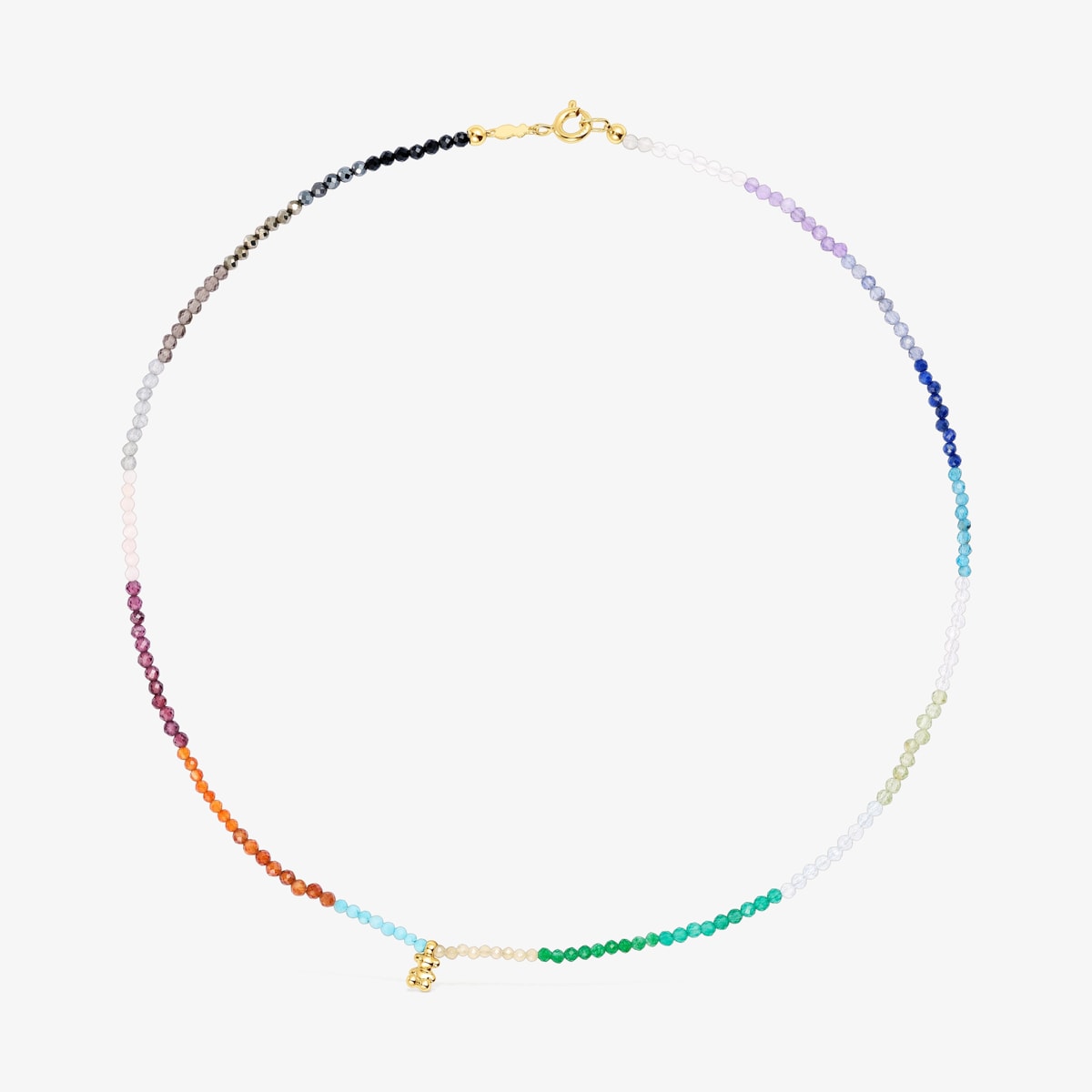 Tous - Collar Con Baño De Oro 18 Kt Sobre Plata Y Gemas Bold Bear - Multi