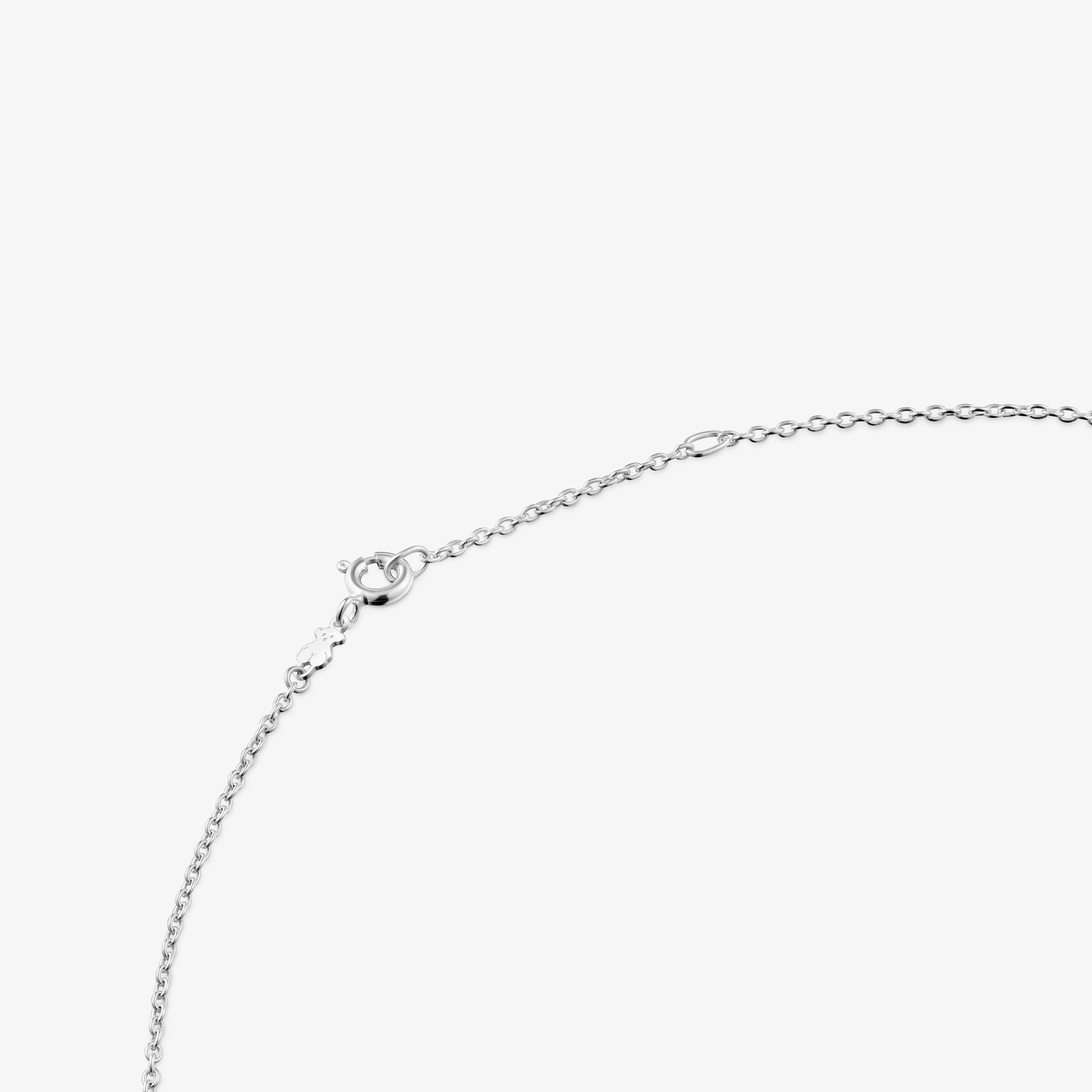 Silver and treated green chalcedony Necklace Bold Bear