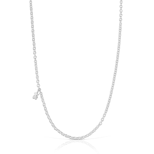Collar corto de plata con anillas redondas Bold Bear image number 0