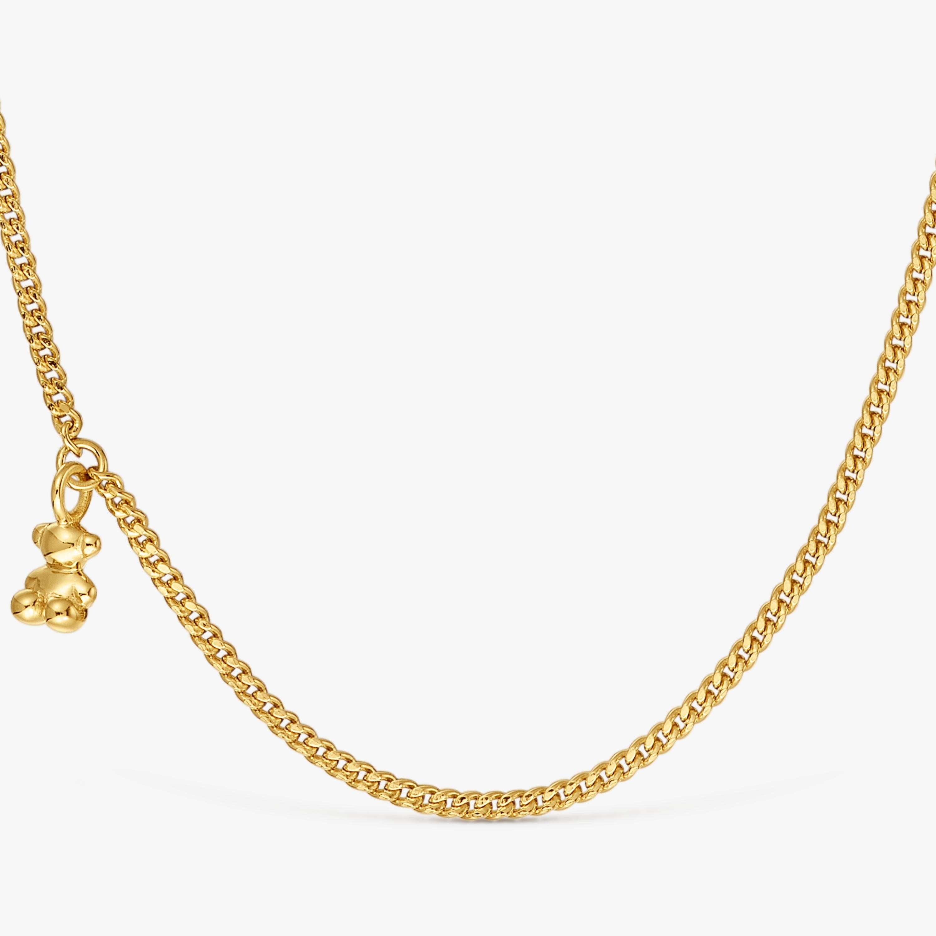 Short curbed Necklace with 18K gold vermeil Bold Bear