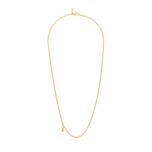 Collar corto barbado con baño de oro 18 kt sobre plata Bold Bear