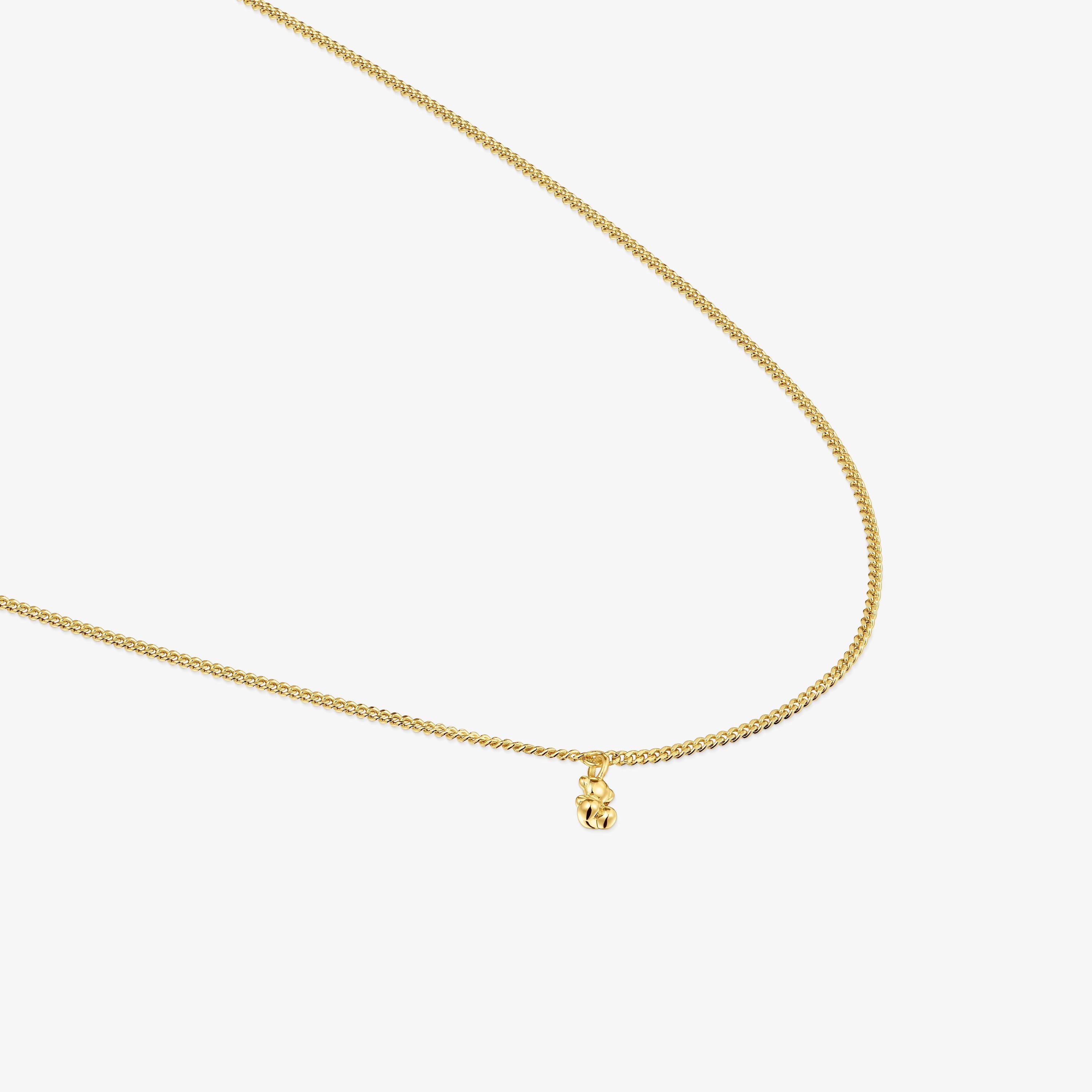 Short curbed Necklace with 18K gold vermeil Bold Bear