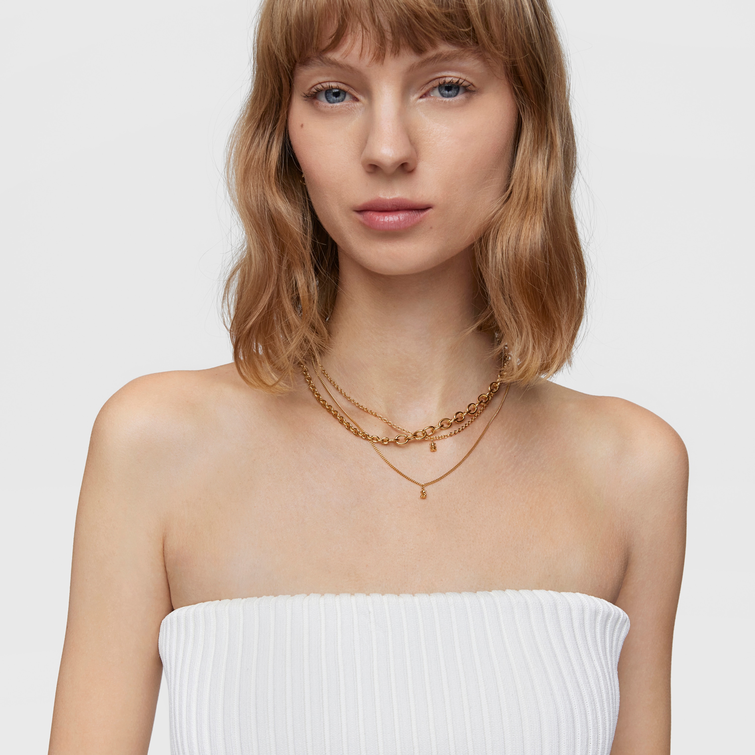 Short curbed Necklace with 18K gold vermeil Bold Bear