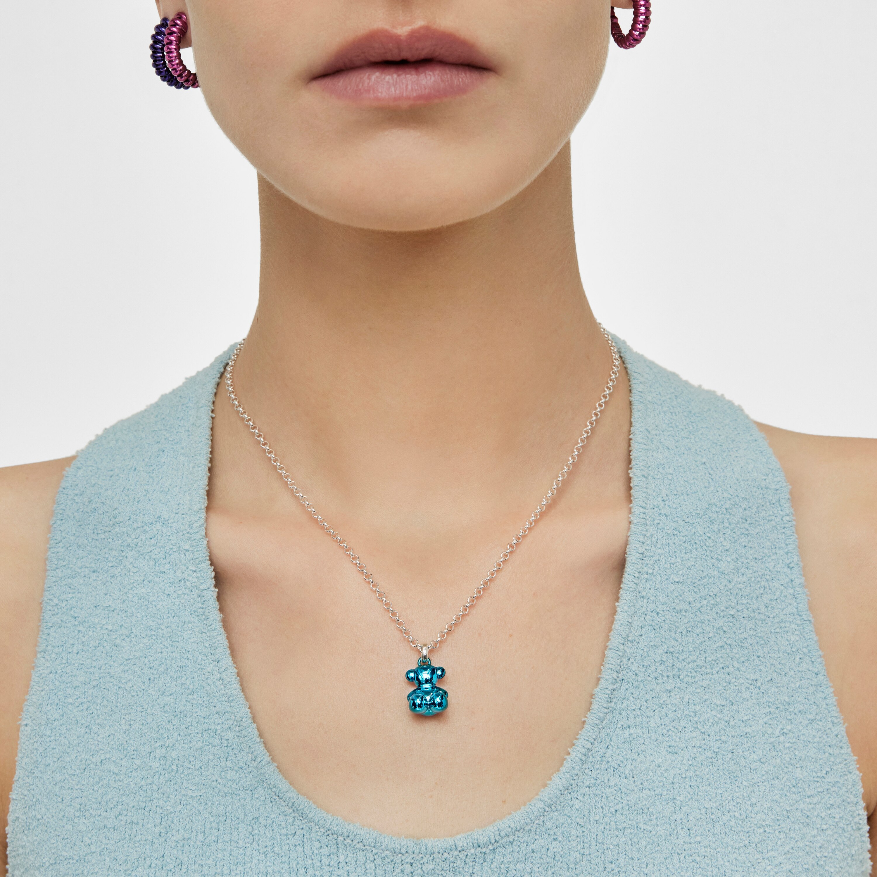 Bold Bear blue steel bear Pendant