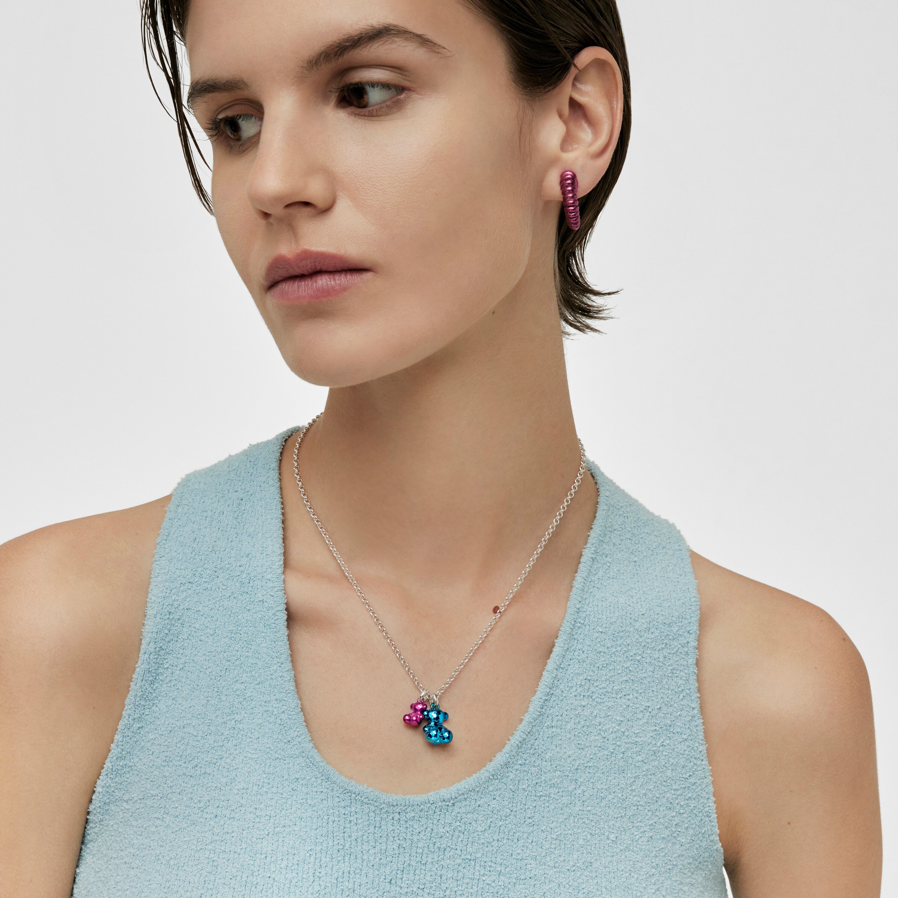 Bold Bear blue steel bear Pendant