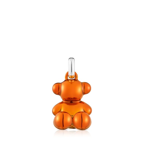 Bold Bear orange steel bear Pendant