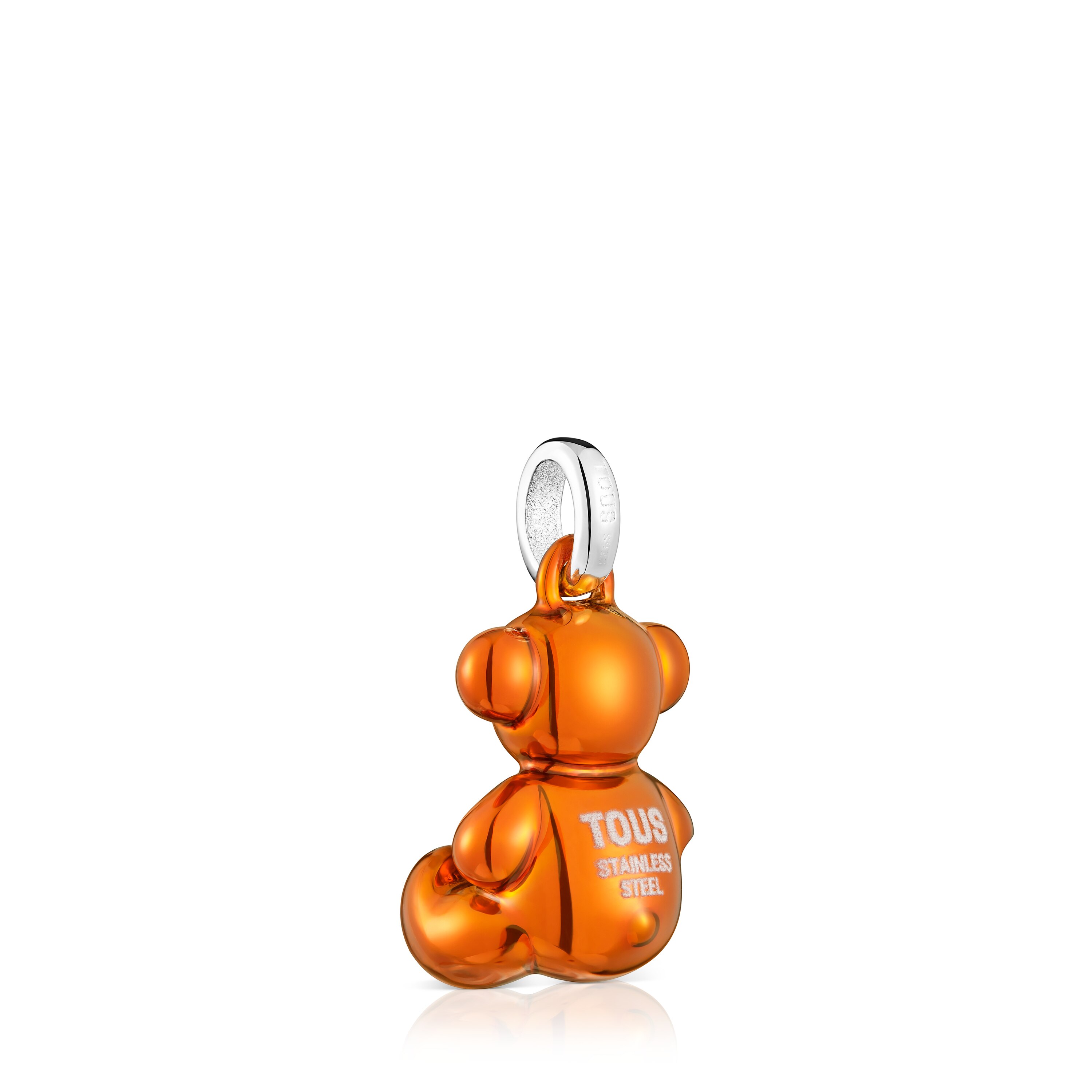 Bold Bear orange steel bear Pendant
