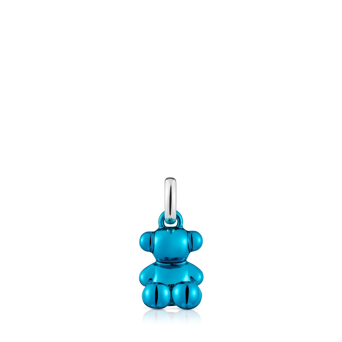Colgante oso pequeño de acero en color azul Bold Bear
