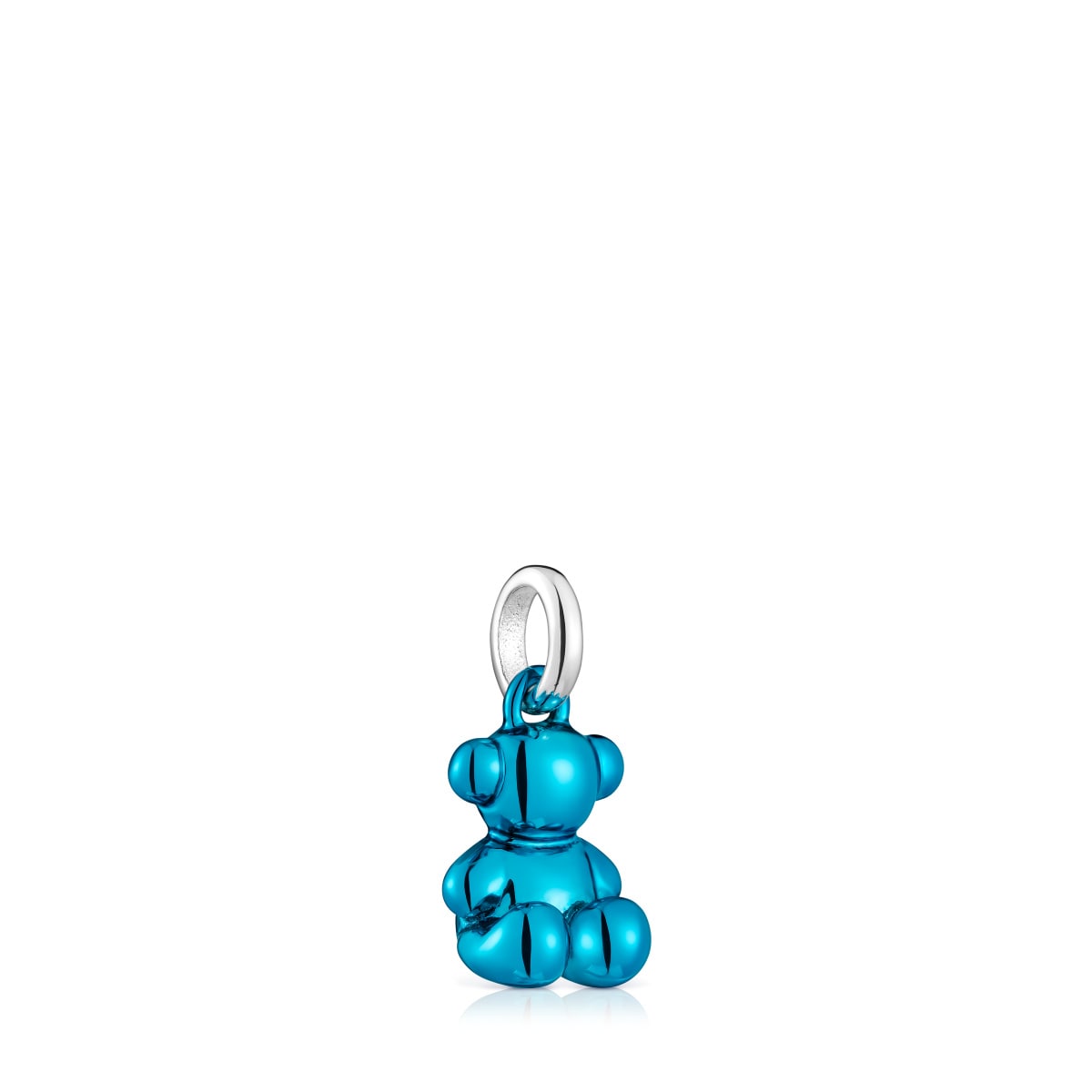 Colgante oso pequeño de acero en color azul Bold Bear