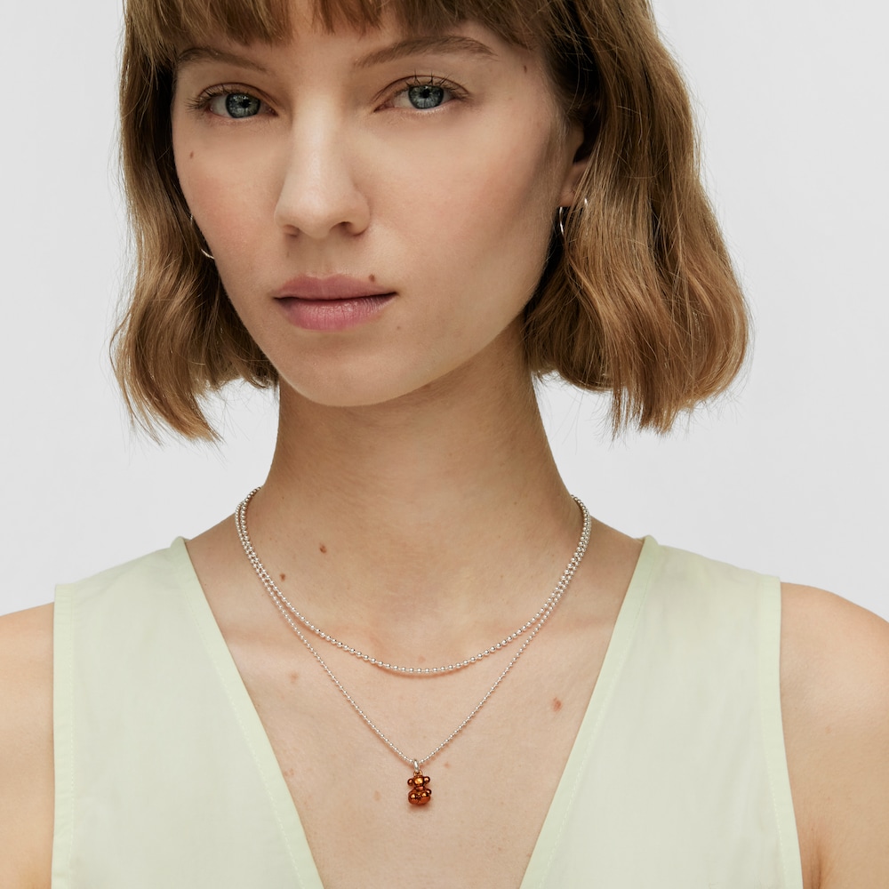 Mal&yacute; Pr&iacute;vesok medved&iacute;ka z oranžovej ocele Bold Bear