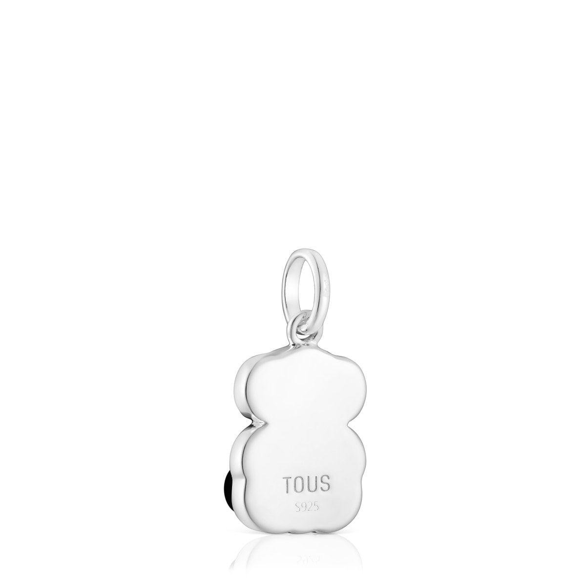 Silver Bold Bear pendant with onyx image number 2