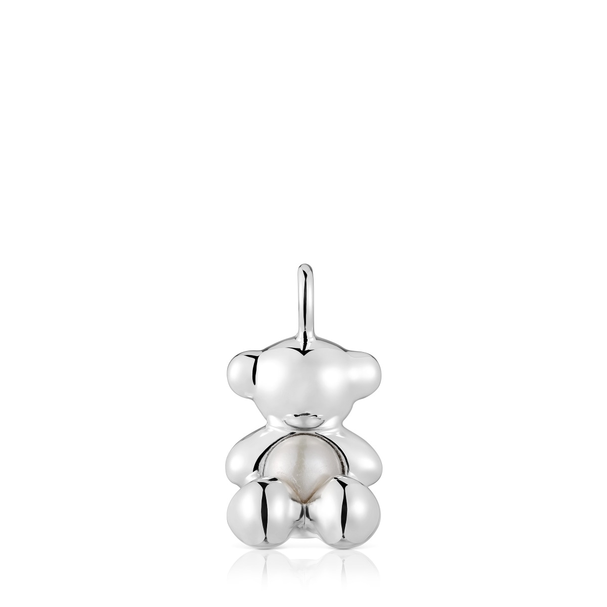 Medium bear Pendant in silver and pearl Bold Bear image number 0