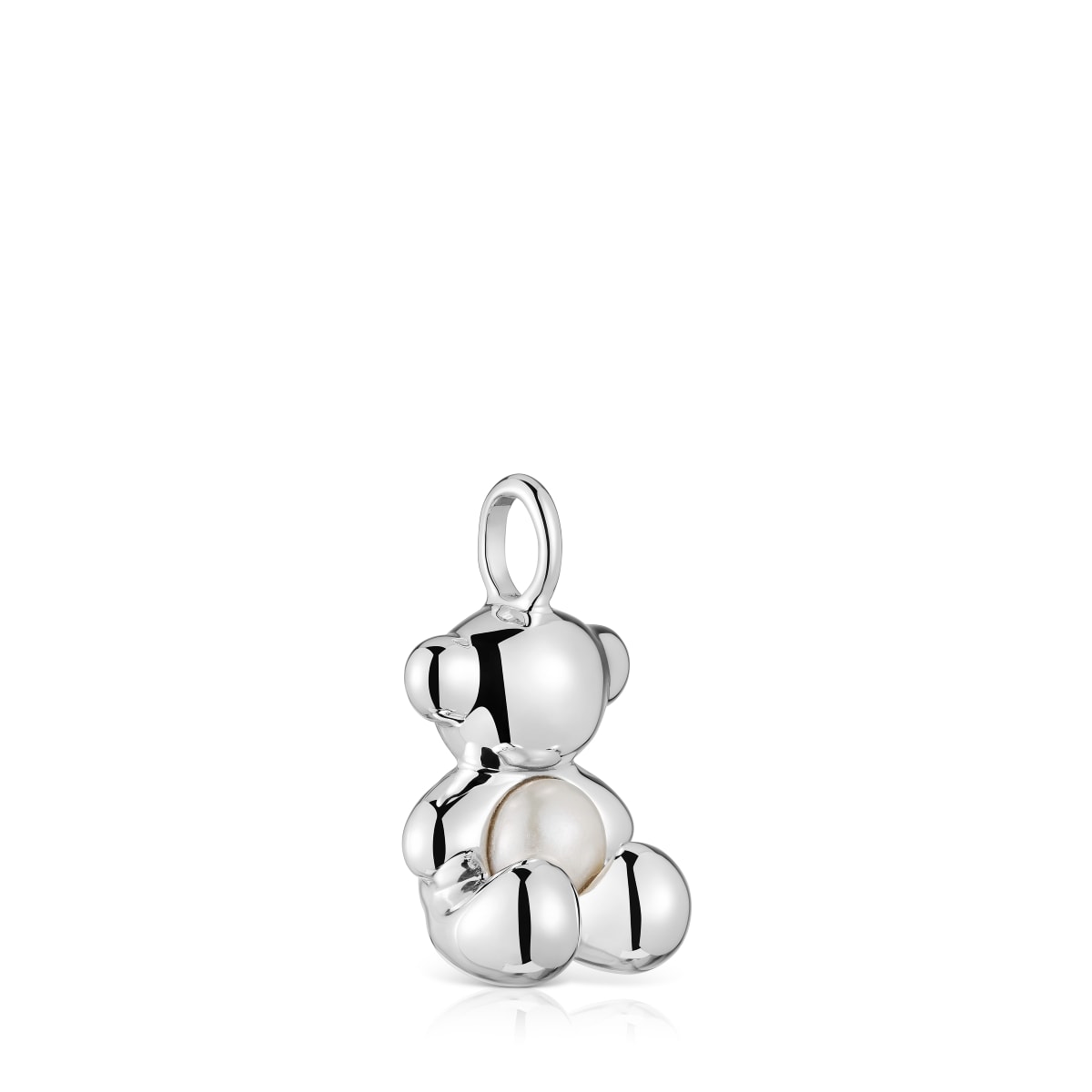 Medium bear Pendant in silver and pearl Bold Bear image number 1