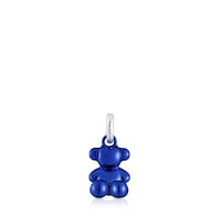 Small Bold Bear navy blue steel bear Pendant