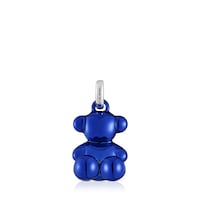 Colgante oso mediano de acero en color azul marino Bold Bear