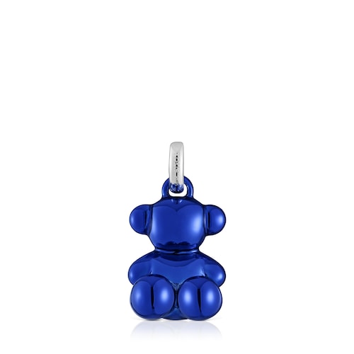 Medium Bold Bear blue steel bear Pendant