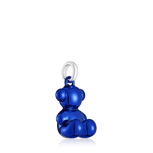 Medium Bold Bear blue steel bear Pendant