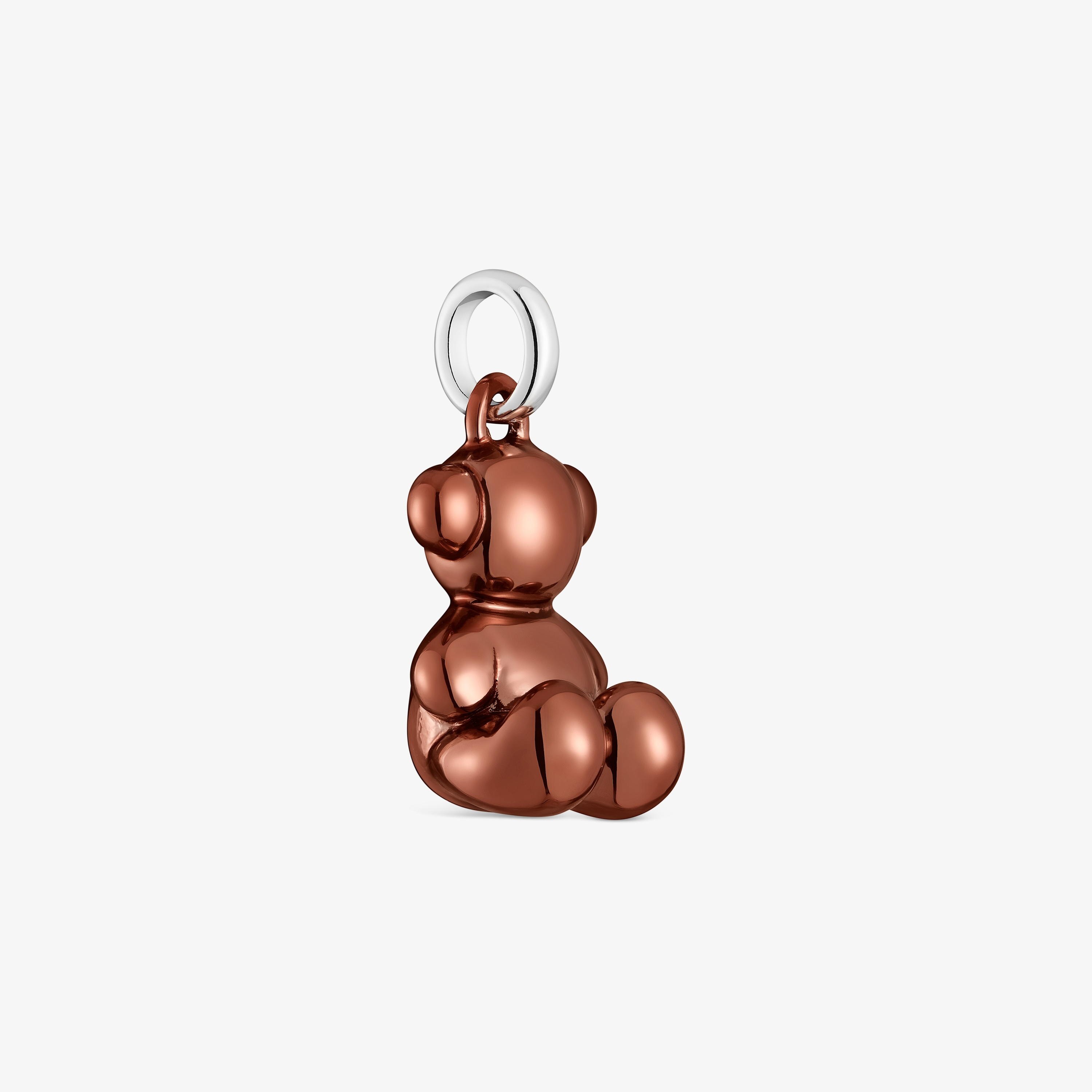 Medium Bold Bear coppery-pink steel bear Pendant