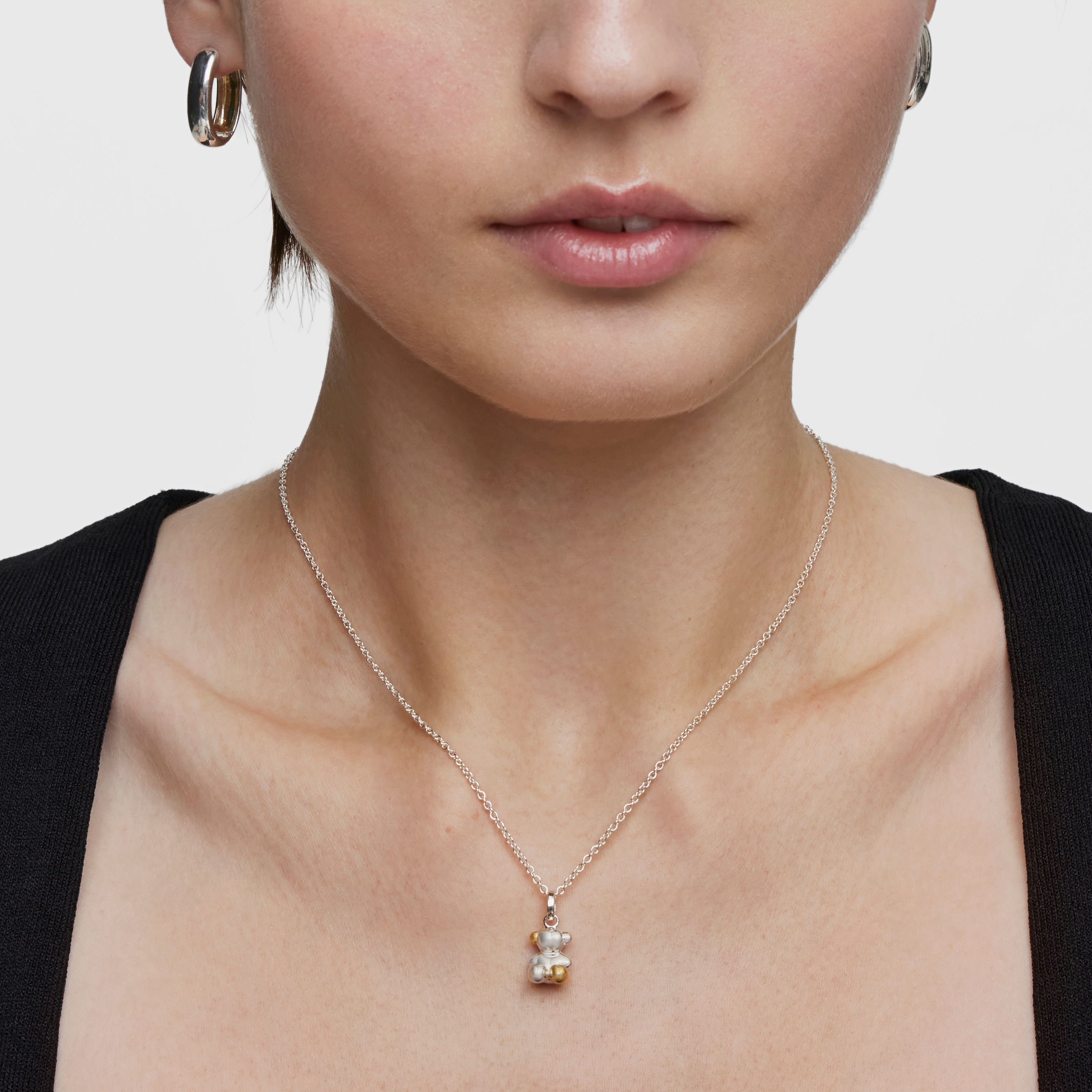 Small two-tone Bold Bear Pendant